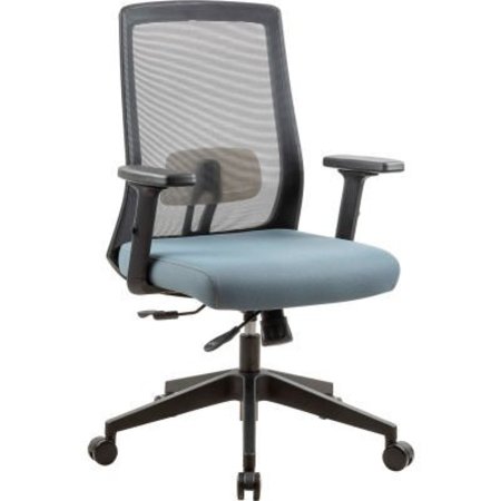 GEC Interion Mesh Task Chair with Seat Slider, Fabric, Ocean Blue HX-5019-3 (TV009)